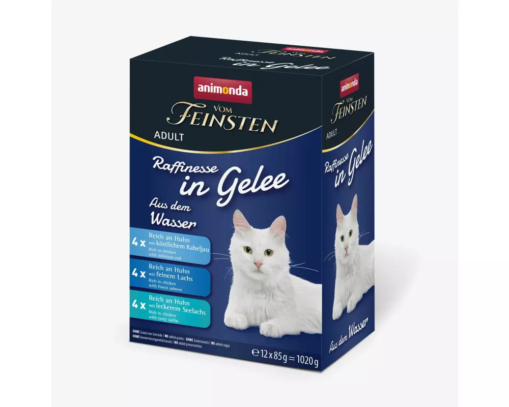 animonda Vom Feinsten Raffinesse Adult, Pouch, Wasser-Variationen, Gelee