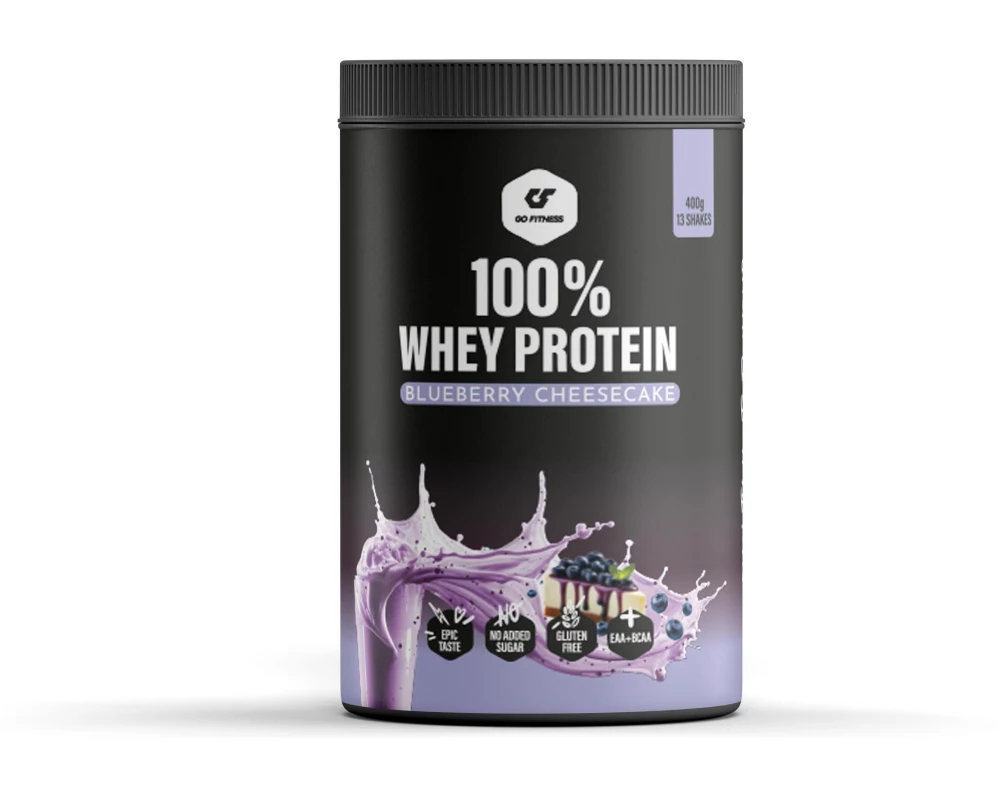 Go Fitness Pulver 100% Whey Protein Blaubeeren/Cheesecake 400 g