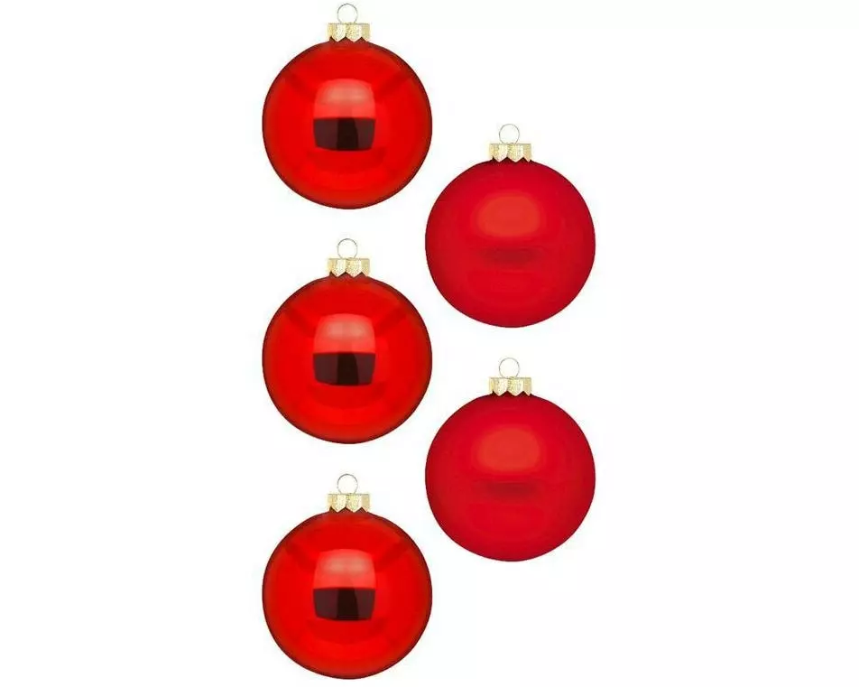 INGES CHRISTMAS DECOR Weihnachtskugel Merry Red Ø 3 cm 24 Stück