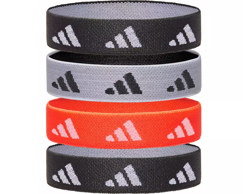 adidas Hair Ties Schwarz, Weiss, Solar Rot