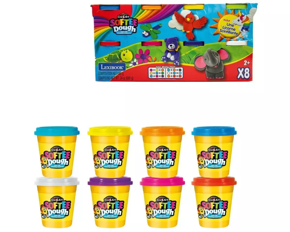 Cra-Z-Art Knetspiel Softee Dough 8 Tuben