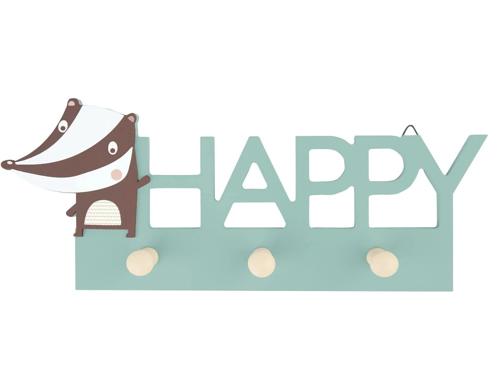 bieco Wandgarderobe Dachs Grün