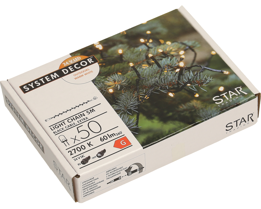 STAR TRADING System Decor Lichterkette 5m 12.495-27-1 Extra, schwarz
