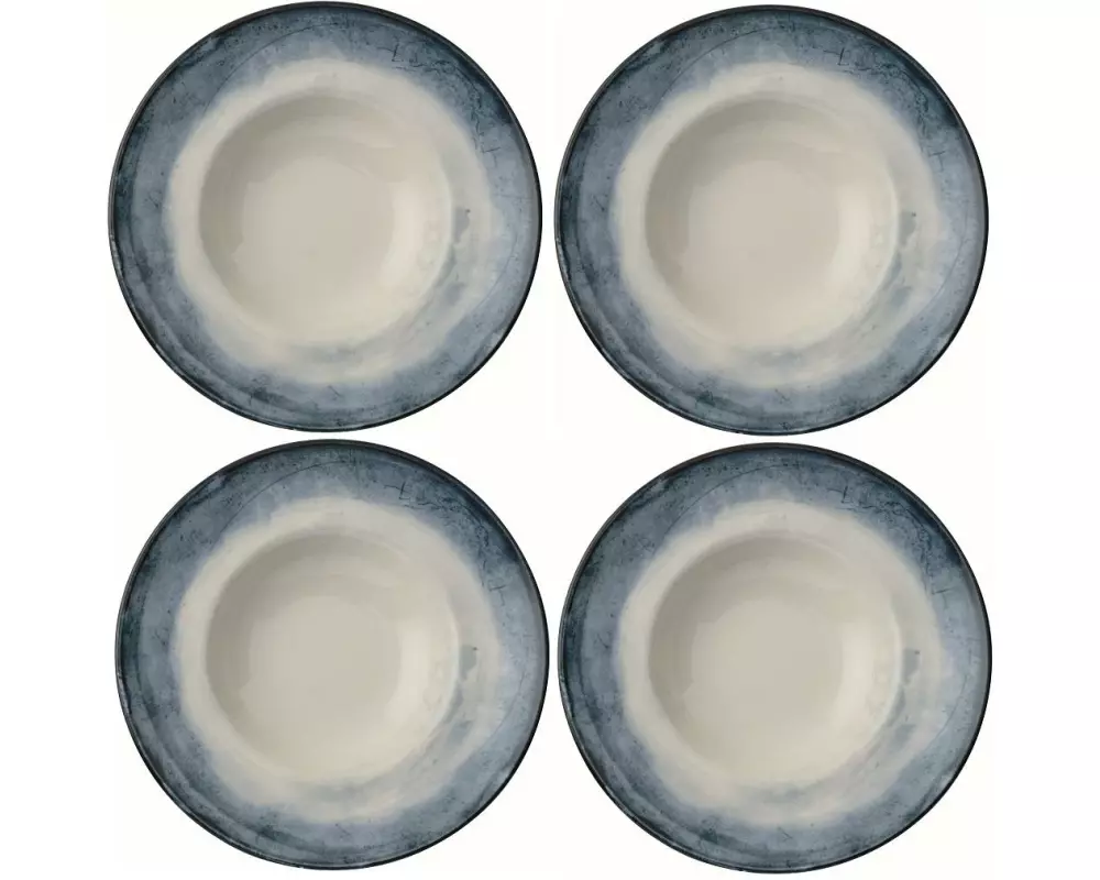 Arthur Krupp Suppen- & Pastateller Shade Sea Ø 27 cm, 4 Stück, Blau/Weiss