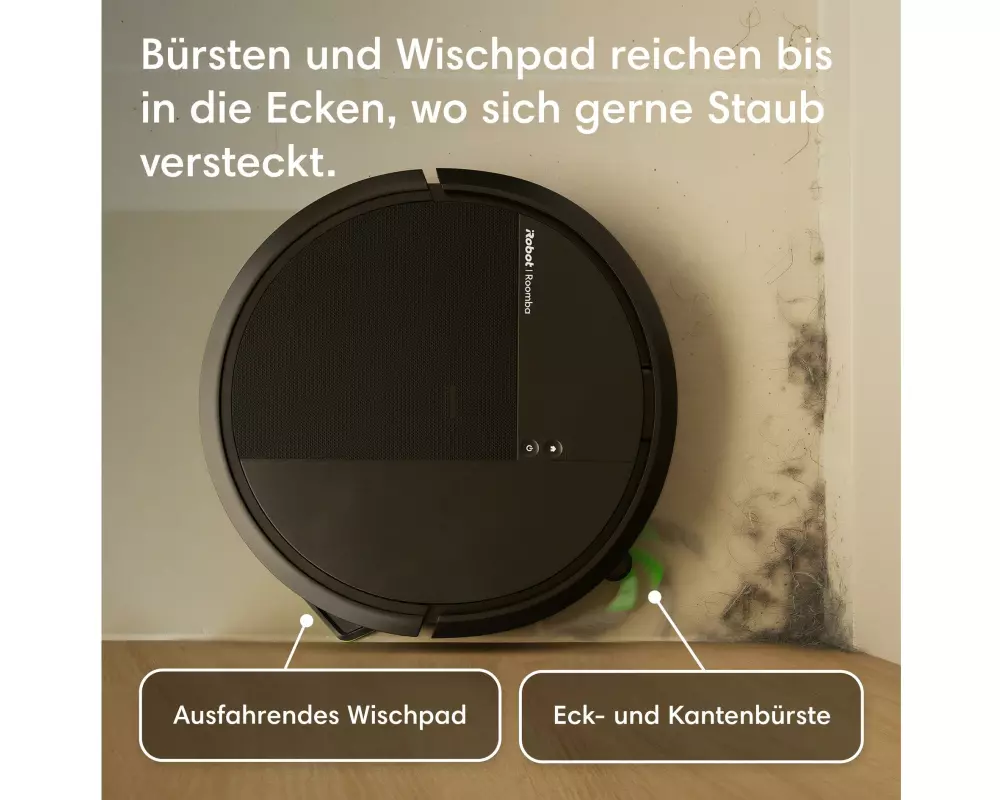 iRobot Roomba 115 Combo LiDAR-Navigation, Schwarz