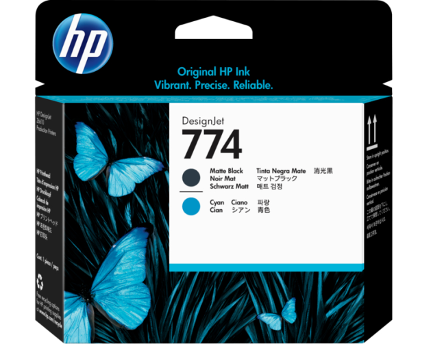 HP Druckkopf 774 mat.blk/cyan P2W01A DesignJet Z6810