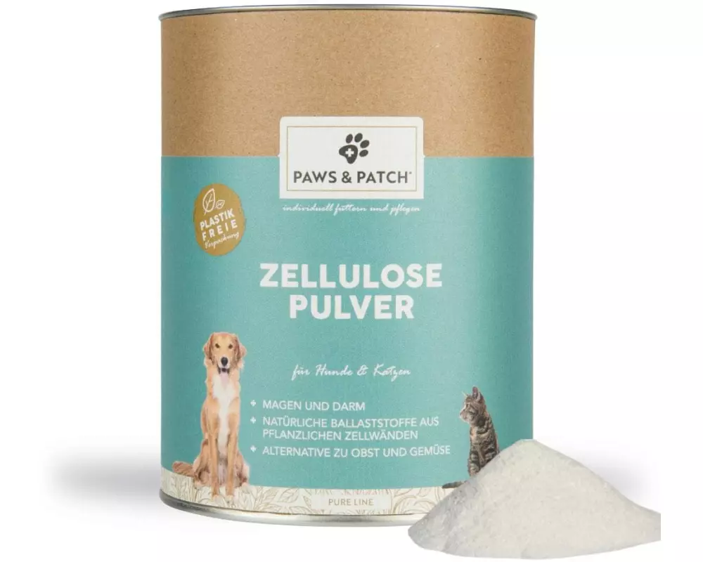 Paws & Patch Hunde-Nahrungsergänzung Zellulose Pulver 250 g
