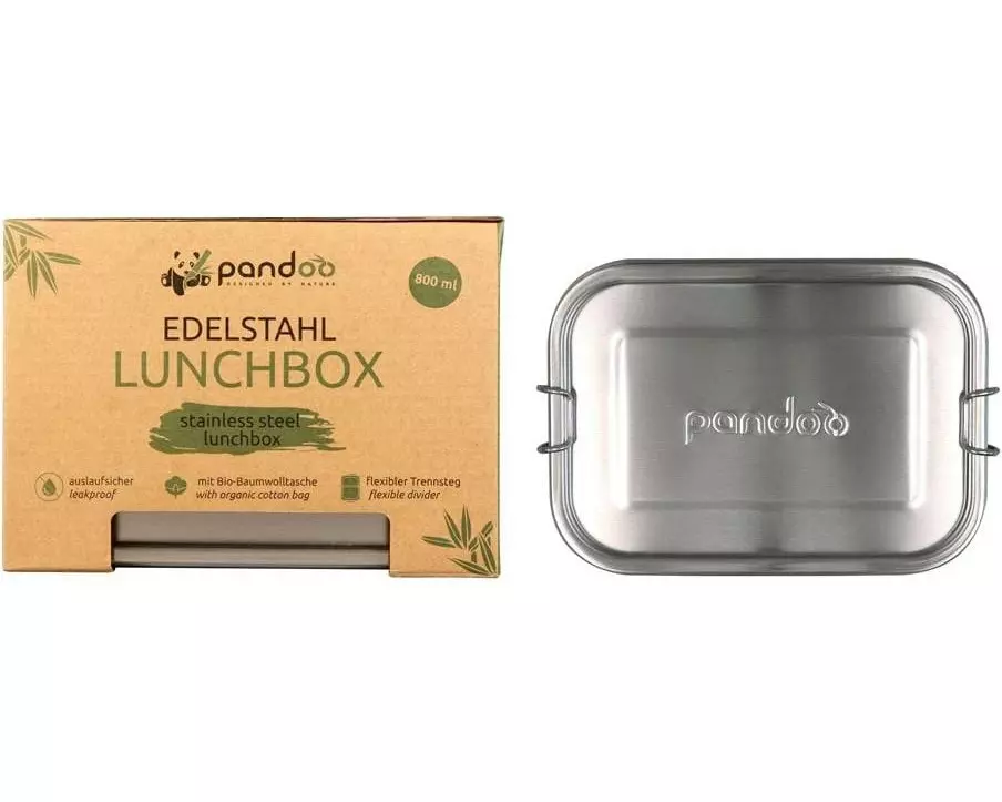 pandoo Lunchbox Lunchbox 800 ml Metall/Silber