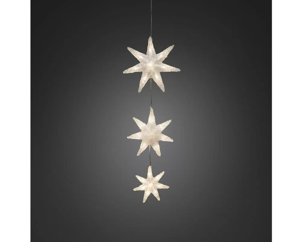 Konstsmide Fensterhänger mit 3 Sternen 64 cm