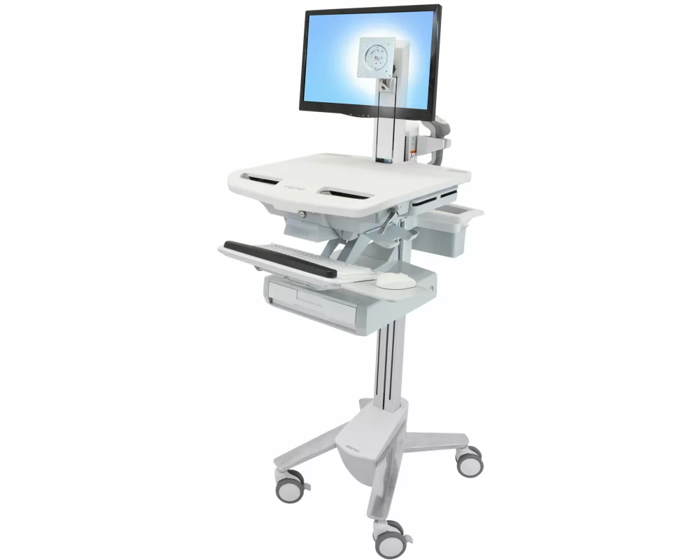 ERGOTRON cart LCD pivot 1 drawer, StyleView, adjustable 63cm, 24 inch, 16,8kg
