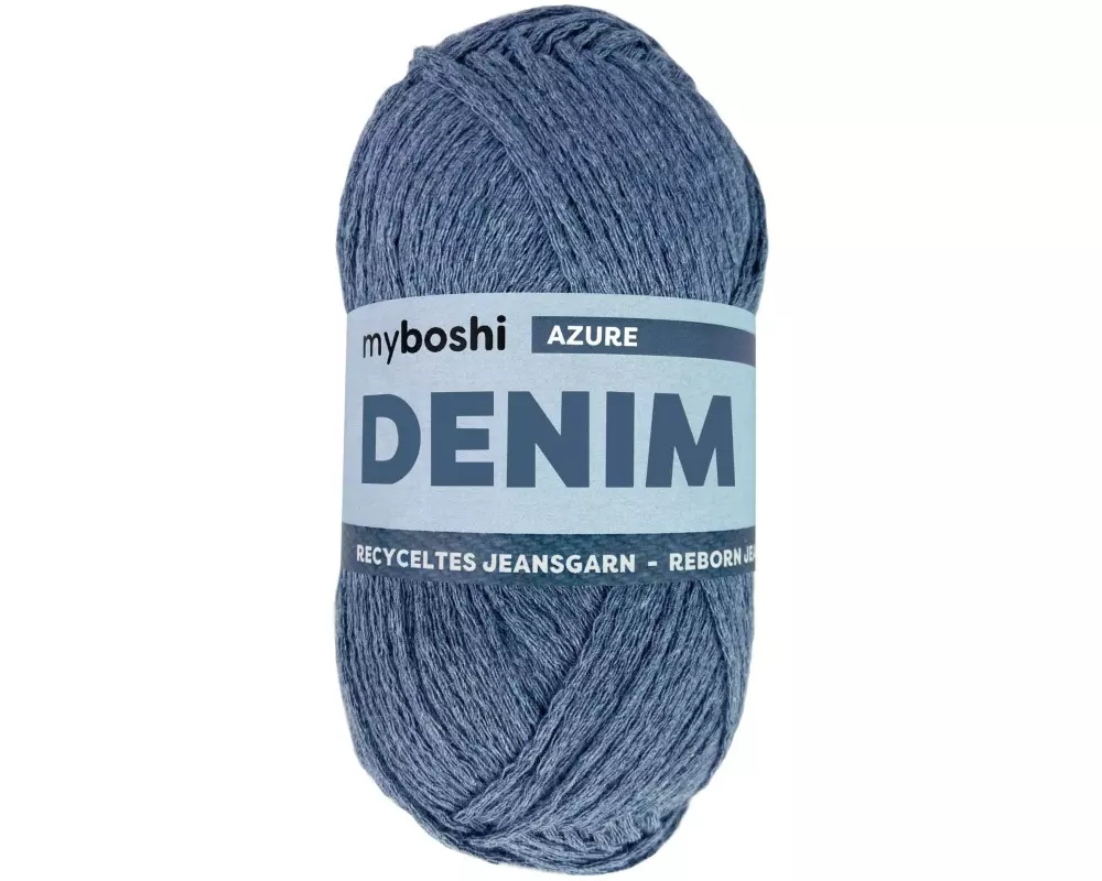 myBoshi Wolle Denim Azure Mittelblau, 50 g, 140 m