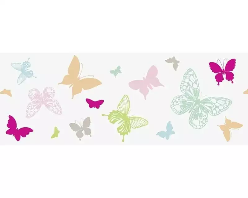 Heyda Fensterbild Butterflies 1 Stück, Rosa/Mint/Pink/Grün