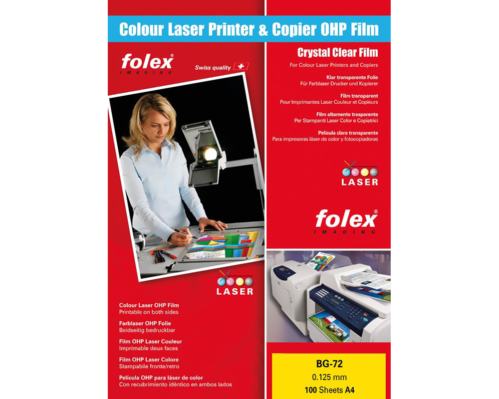 FOLEX Folie A4 BG72 125my 100 Blatt