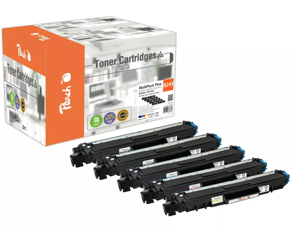 Peach Toner Brother TN-243 2x Black, 1x Cyan, Magenta, Yellow