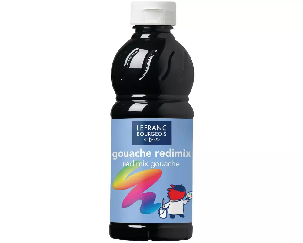 LEFRANC Temperafarben Redimix 500 ml, Schwarz
