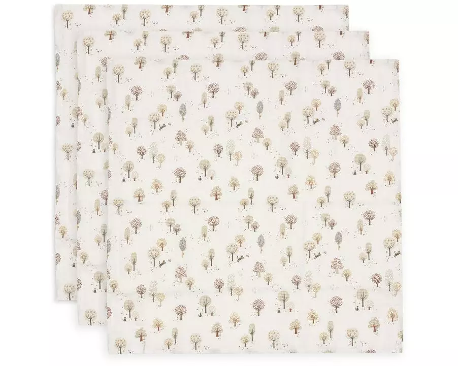 Jollein Mulltuch Hydrophill Tiny Park 3er, 70 cm x 70 cm