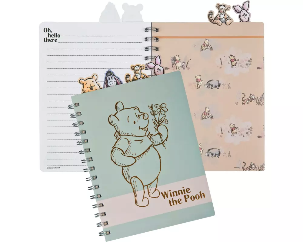Undercover Notizheft Winnie the Pooh A5, Liniert, Olivgrün