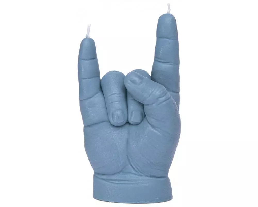 Mandatus Kerze Baby You Rock Candle Hand, Grau