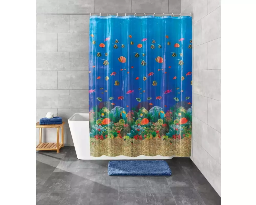 Kleine Wolke Duschvorhang Malediven 180 x 200 cm, Mehrfarbig