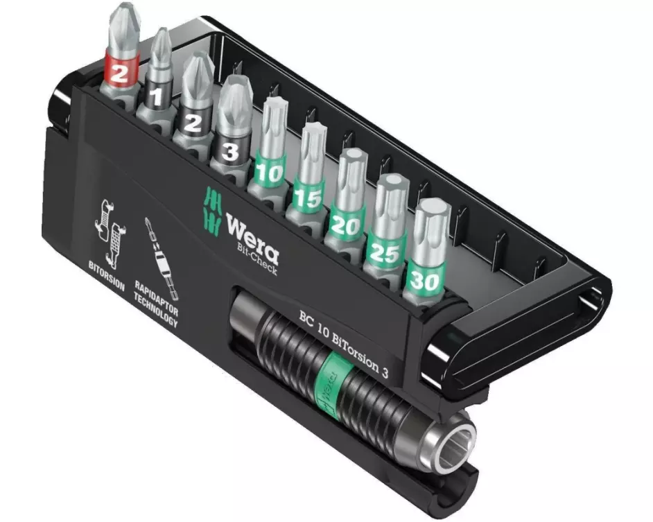 Wera Bit-Set Bit-Check 10 BiTorsion 3, 10-teilig
