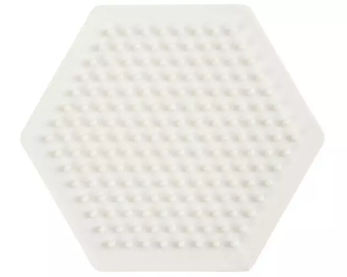 Creativ Company Bügelperlen Platten Nabbi Sechseck Weiss