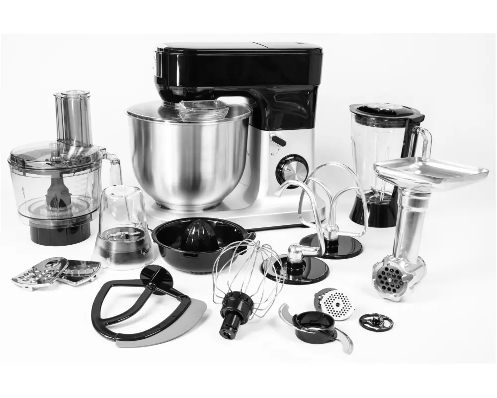 OHMEX Küchenmaschine OHM-SMX-6208 Schwarz/Silber