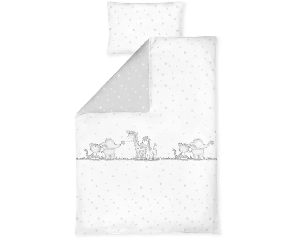 Julius Zöllner Kinderbettwäsche Dschungelbande 100 x 135 cm + 40 x 60 cm