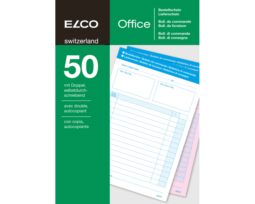 ELCO Bestellung/Lieferschein A5 74593.19 60g 50x2 Blatt