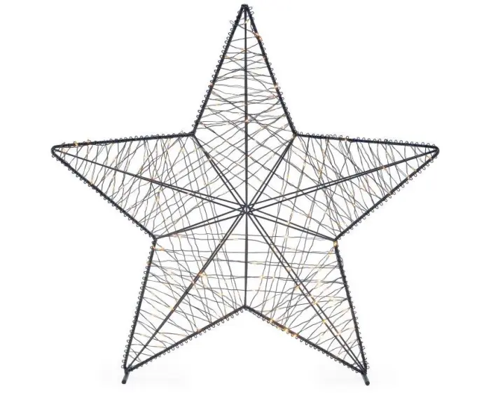 STT LED-Figur Gamma Star Schwarz, 50 cm