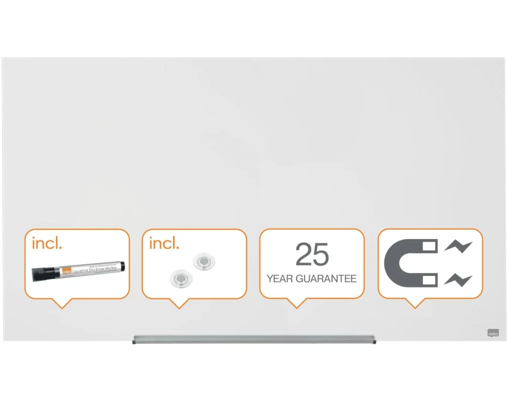 Nobo Impression Pro Whiteboard Glas Widescreen 57", magnetisch