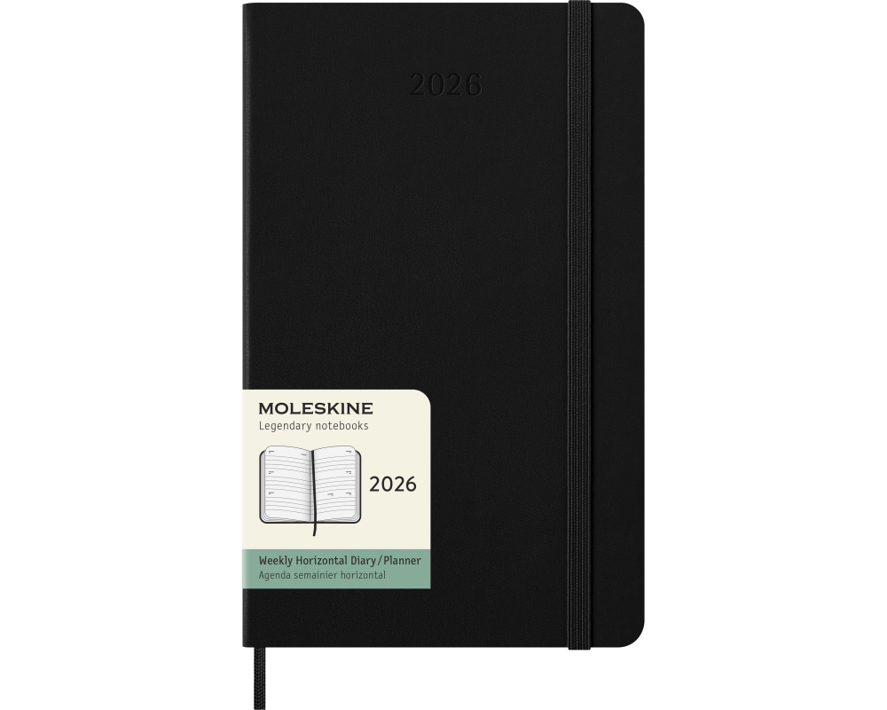 MOLESKINE Agenda Classic Large 2026 DHB12WH3Y26 1W/2S schwarz HC 13x21cm