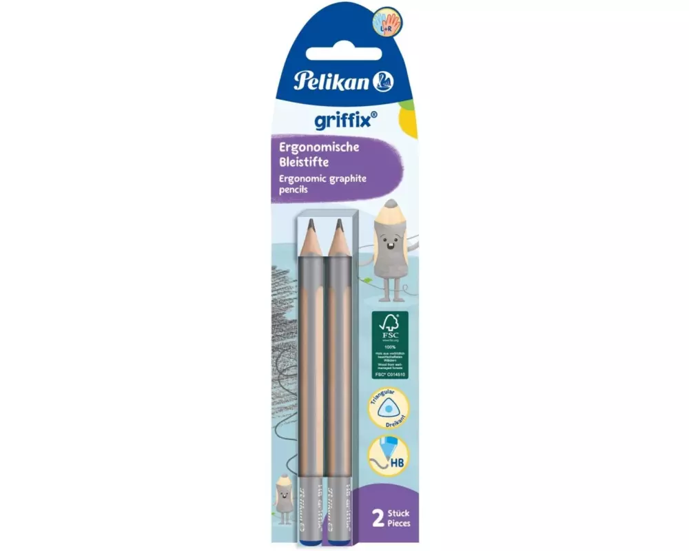 Pelikan Bleistift Griffix HB, 2 Stück