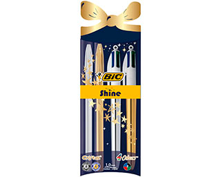 BIC Kugelschreiber Set Shine 933979 4 Colours 4 Stück