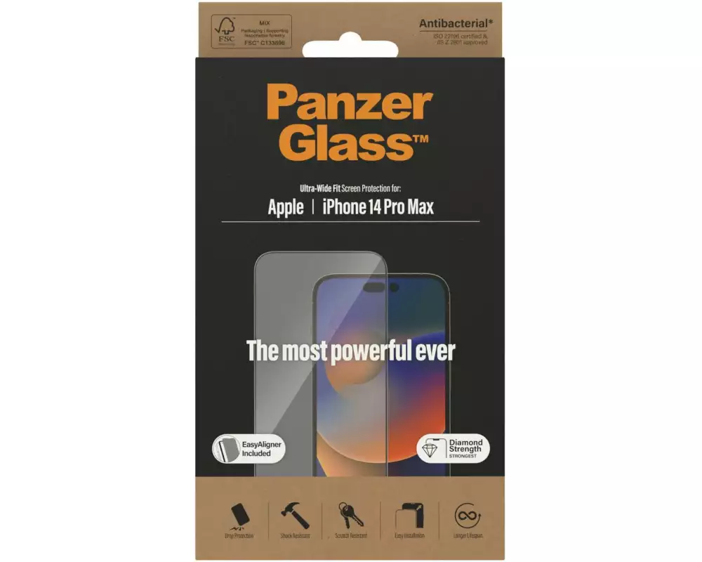 Panzerglass Displayschutz Ultra Wide Fit iPhone 14 Pro Max