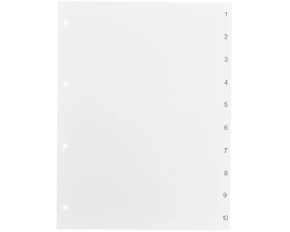 Biella Register 1-10, 25 Stück