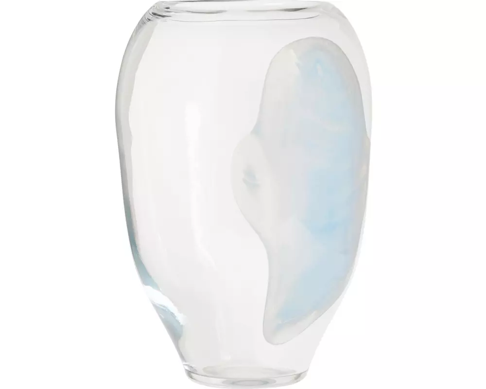OYOY Vase Jali gross 35 cm, Hellblau/Transparent