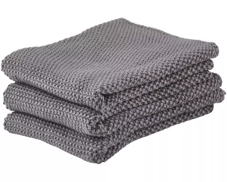 Zone Denmark Abwaschlappen 3er Set, Grau, 27 x 27 cm