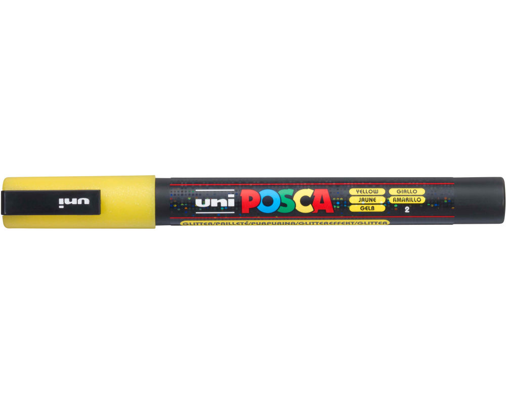UNI-BALL Posca Marker 0.9-1.3mm PC-3ML YELLO glitzer gelb