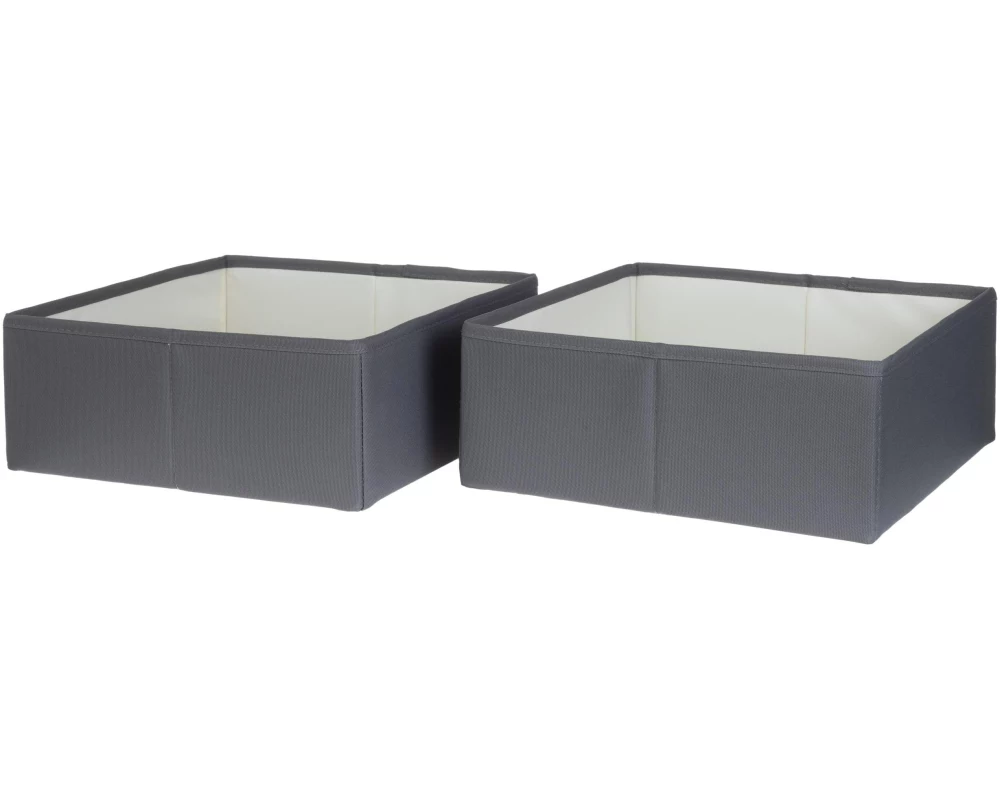 COCON Aufbewahrungsbox L Grau, 2 Stück