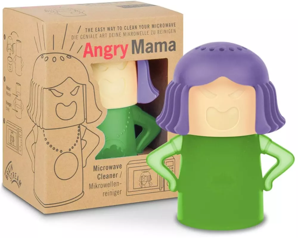 PiepEi Mikrowellenreiniger Angry Mama, Lila / Grün