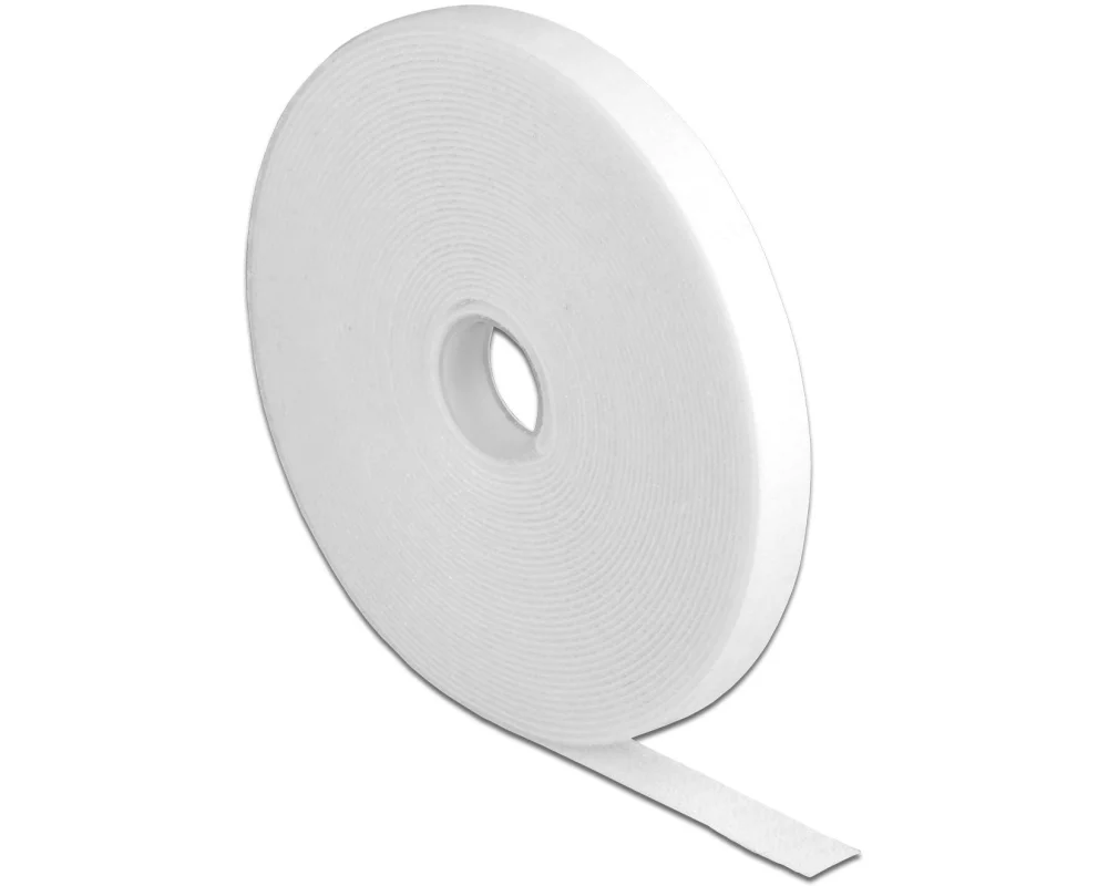 Delock Klettband 10 m x 13 mm Weiss