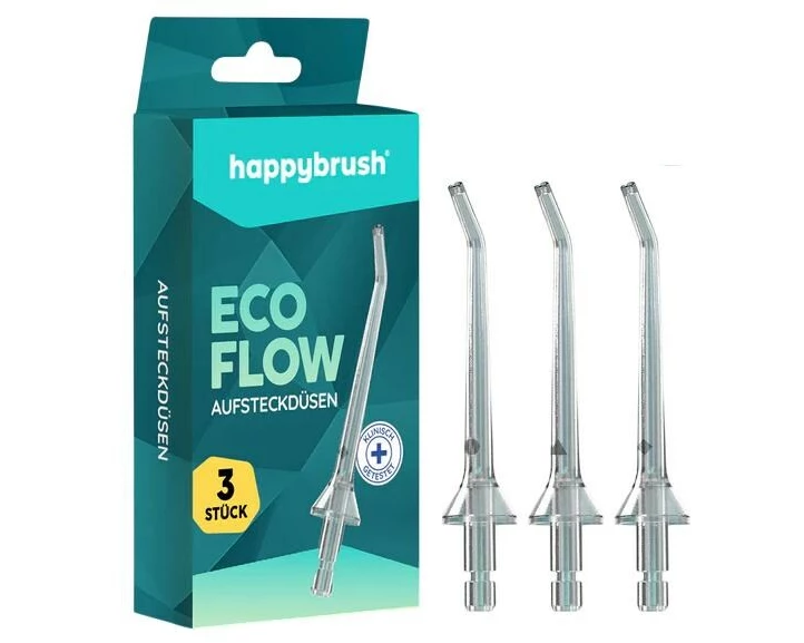 happybrush Zahndüsenkopf Eco Flow 3 Stück