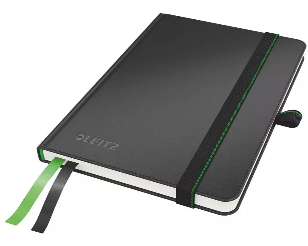 Leitz Notizbuch Notizbuch Complete A6, Kariert, Schwarz