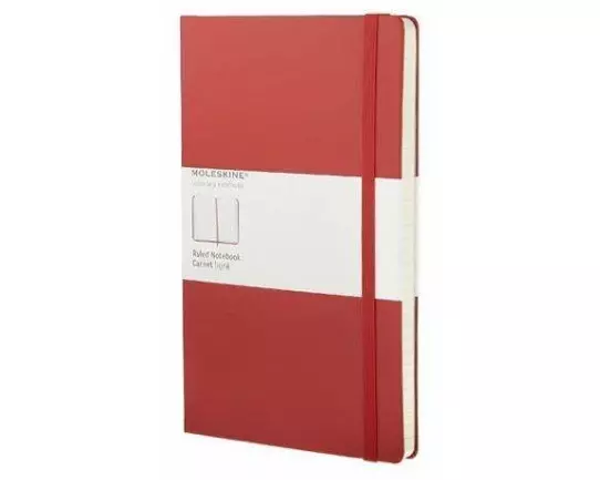 Moleskine Classic Notebook, Large, Ruled, Red, Hard Cover (5 x 8.25)