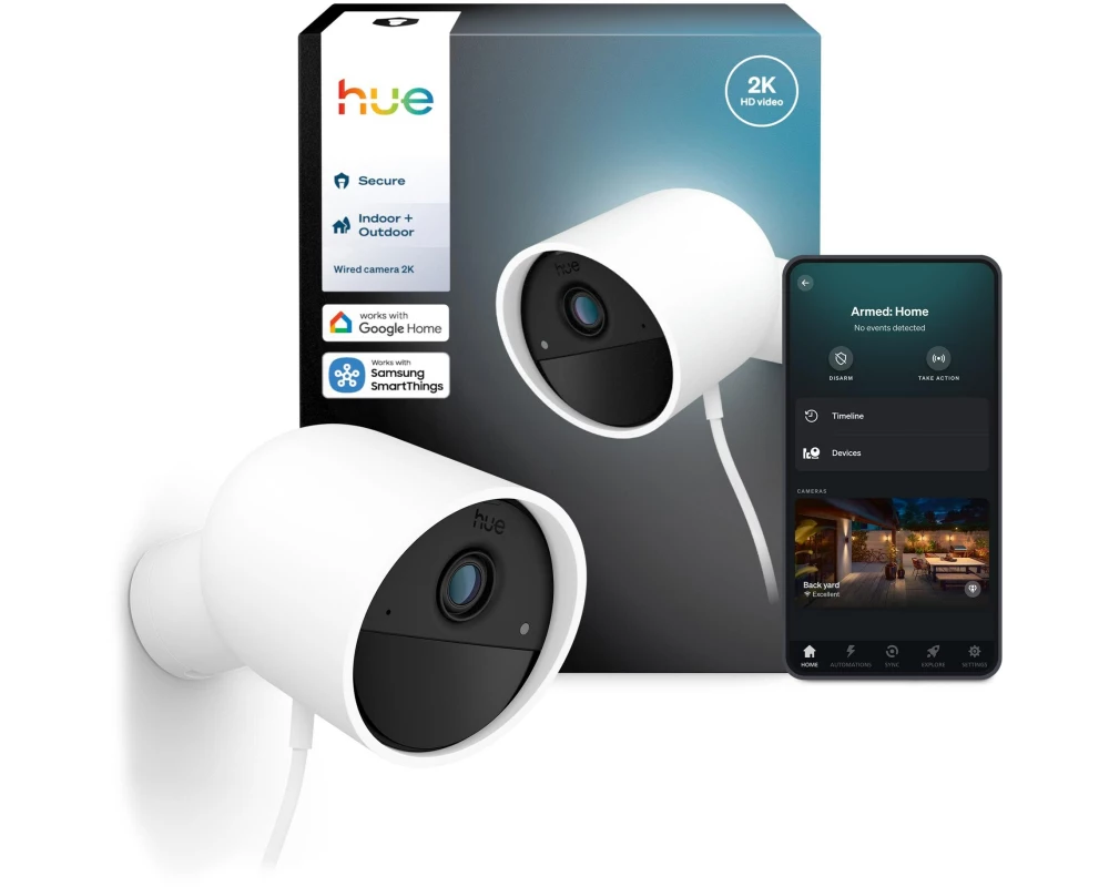 Philips Hue Secure kabelgebundene Kamera weiss