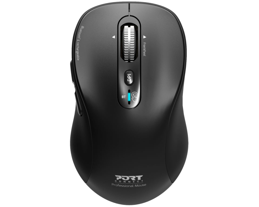 PORT Rechargeable BT Mouse PRO 900720 Black, Wireless, Bulk