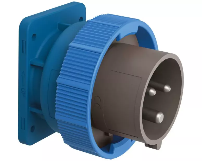STEFFEN Palazzoli CEE Einbau-Stecker 2LPE 16 A 230 V 6 h vernickelt