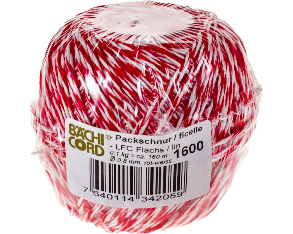 BAECHI Packschnur LFC rot/weiss 541016051 160m 0,8mm