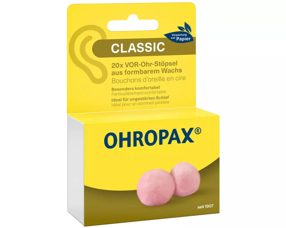Ohropax Ohrstöpsel Classic aus Wachs 20 Stück