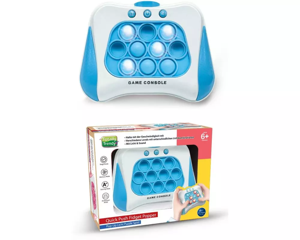 Totally Trendy Push Fidget Popper blau
